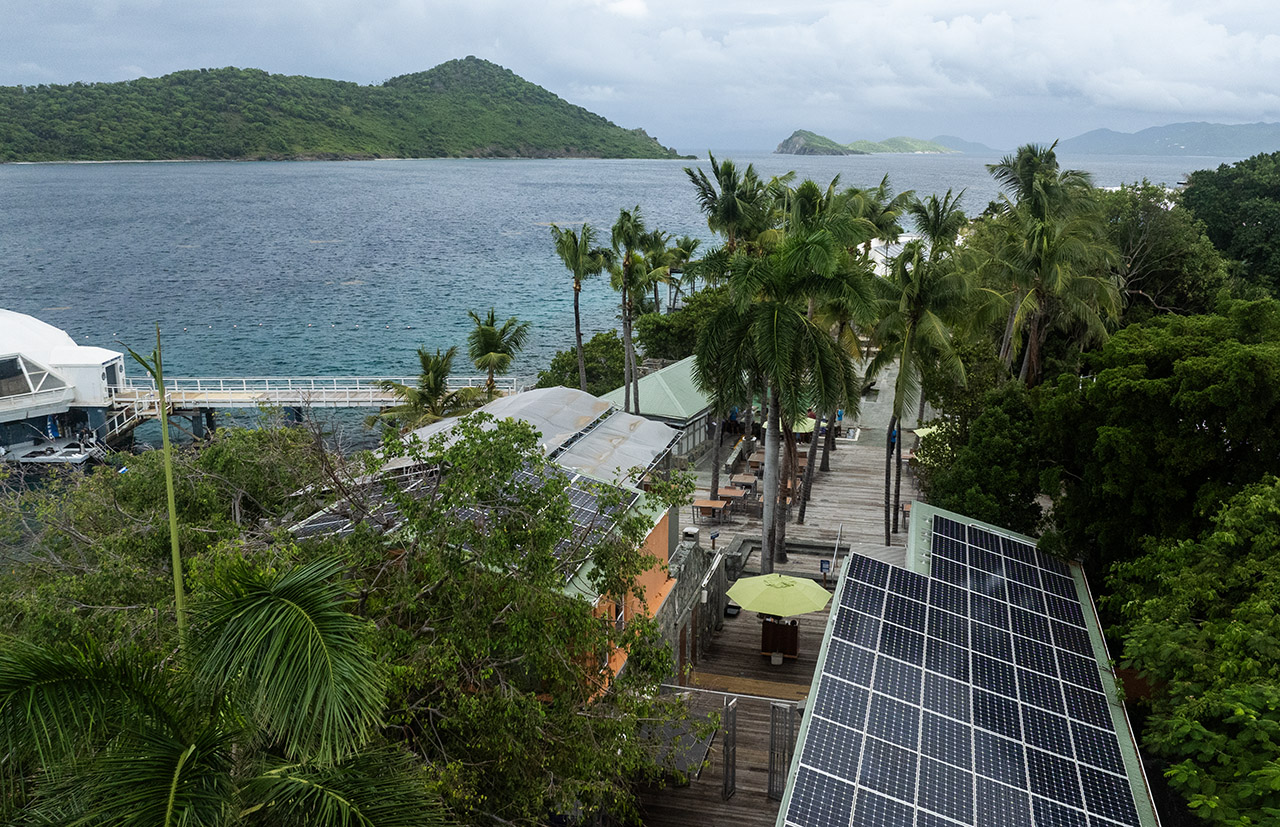 Solar Panel Installation at Coral World USVI