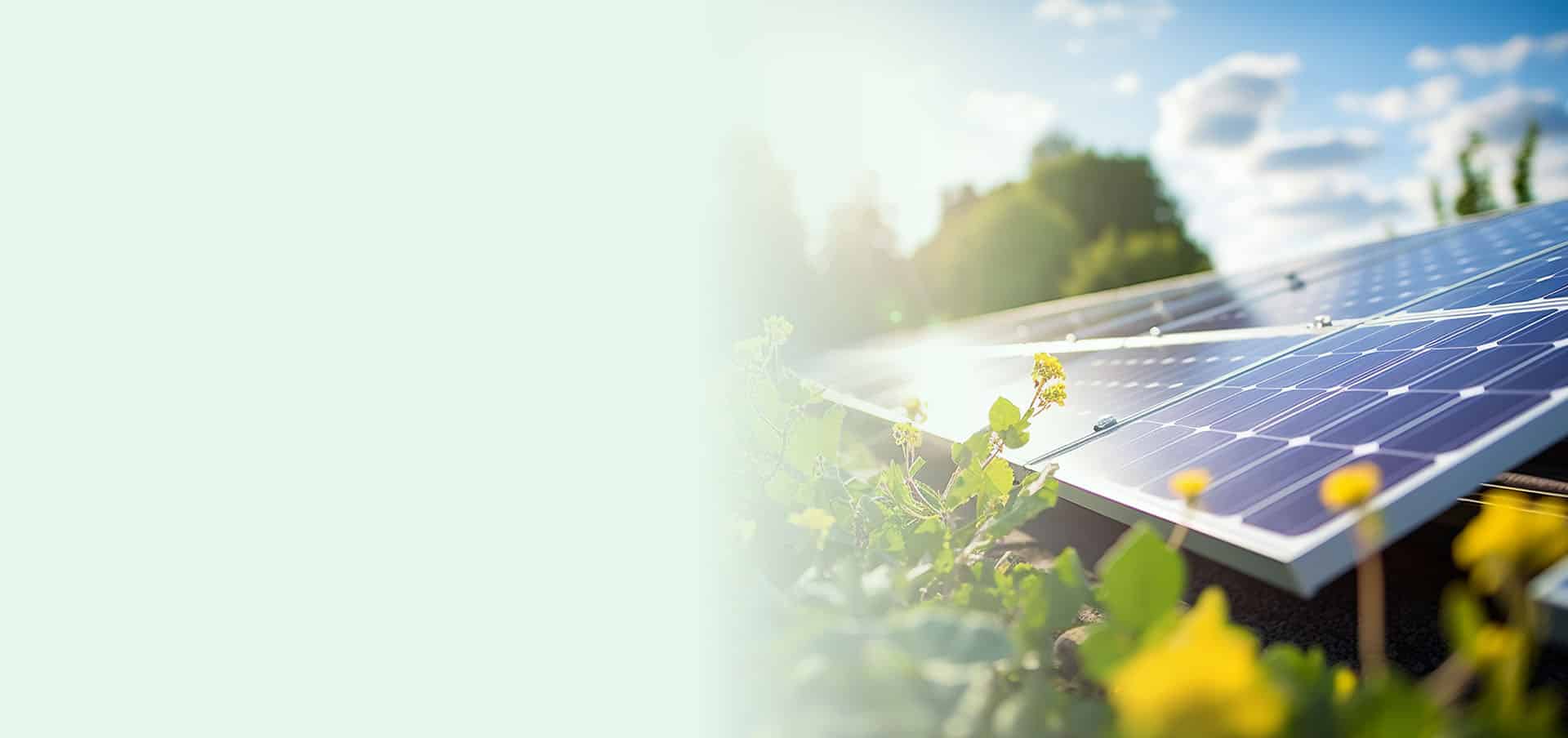 Solar array under blue skies in the Virgin Islands