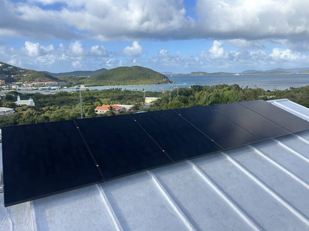Finished solar panels with battery storage