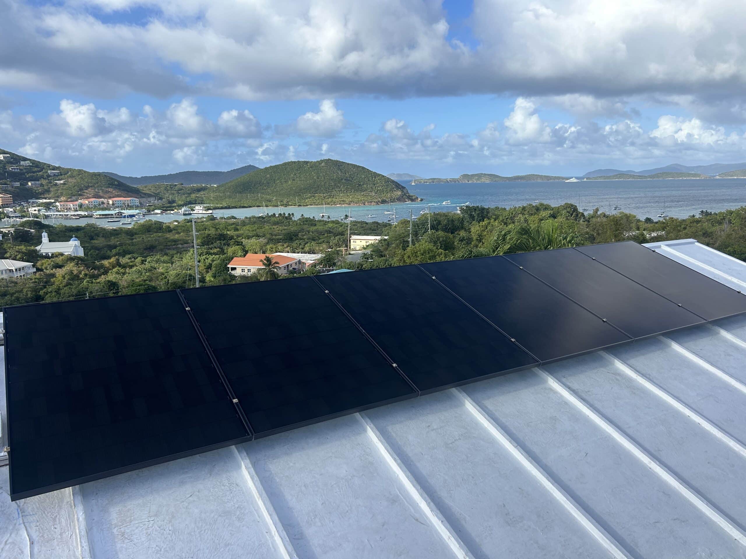 Finished solar panels with battery storage