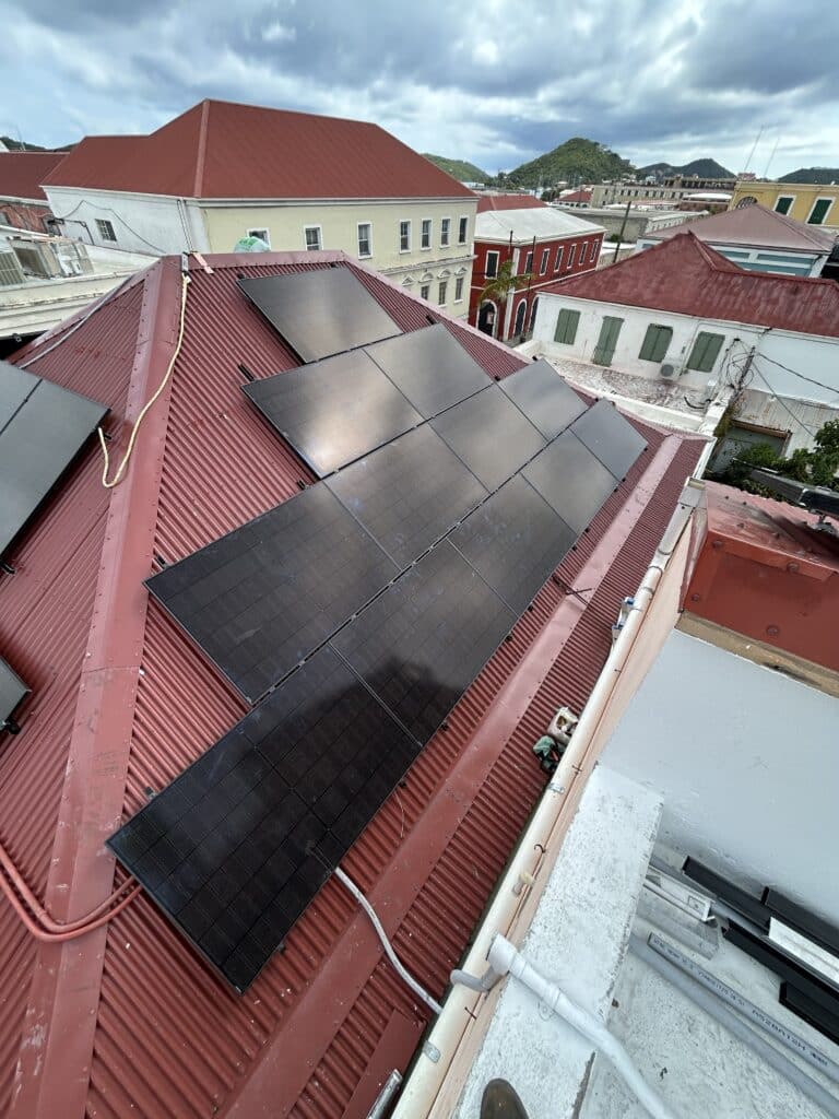 Solar installation on island home