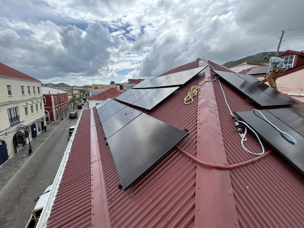 Solar installation on island home