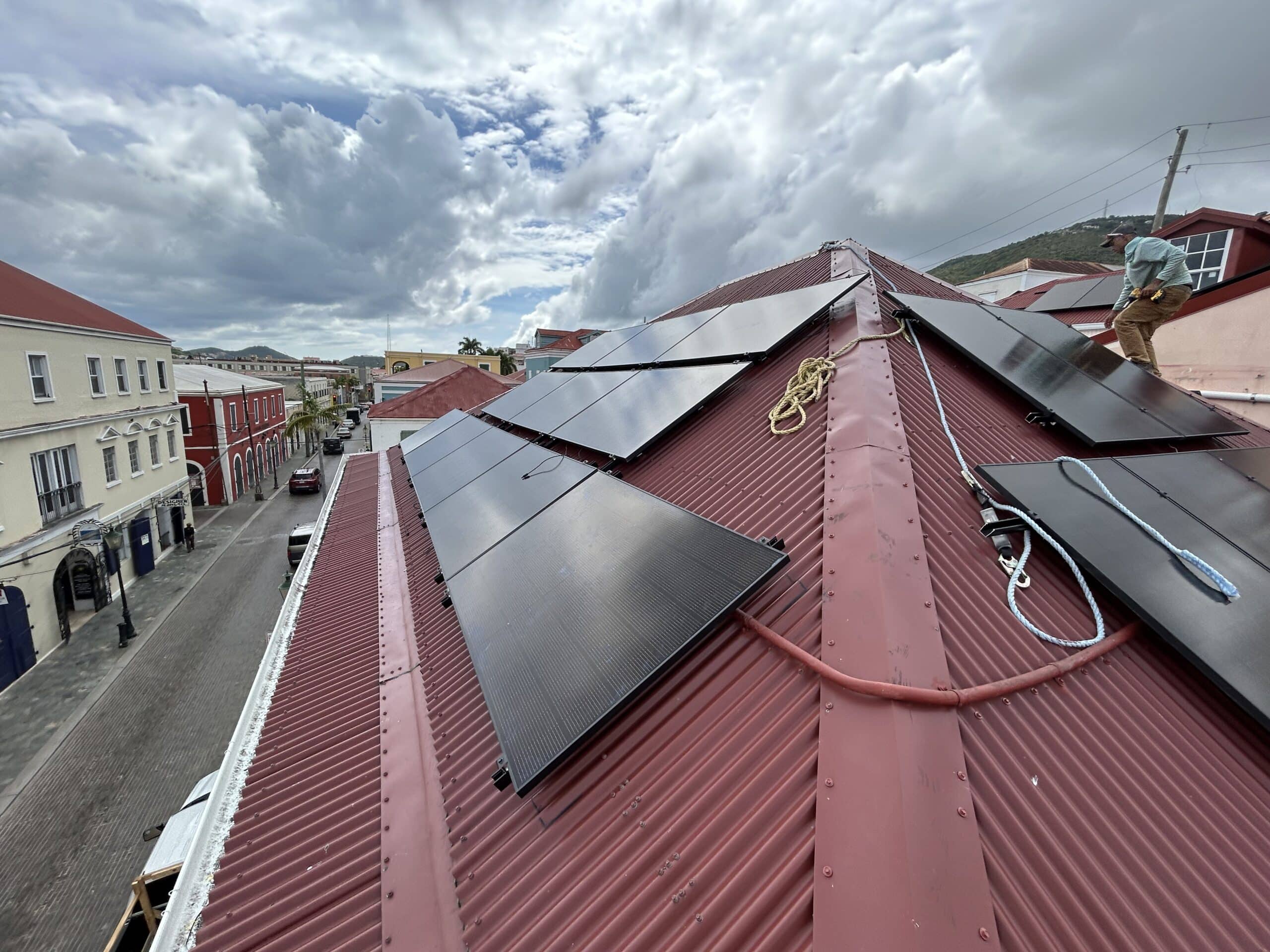 Solar installation on island home