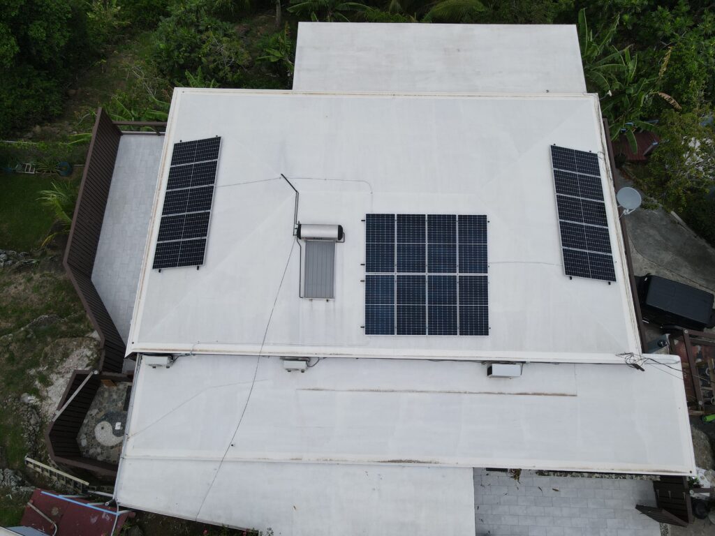 Installed solar panels on Virgin Islands home