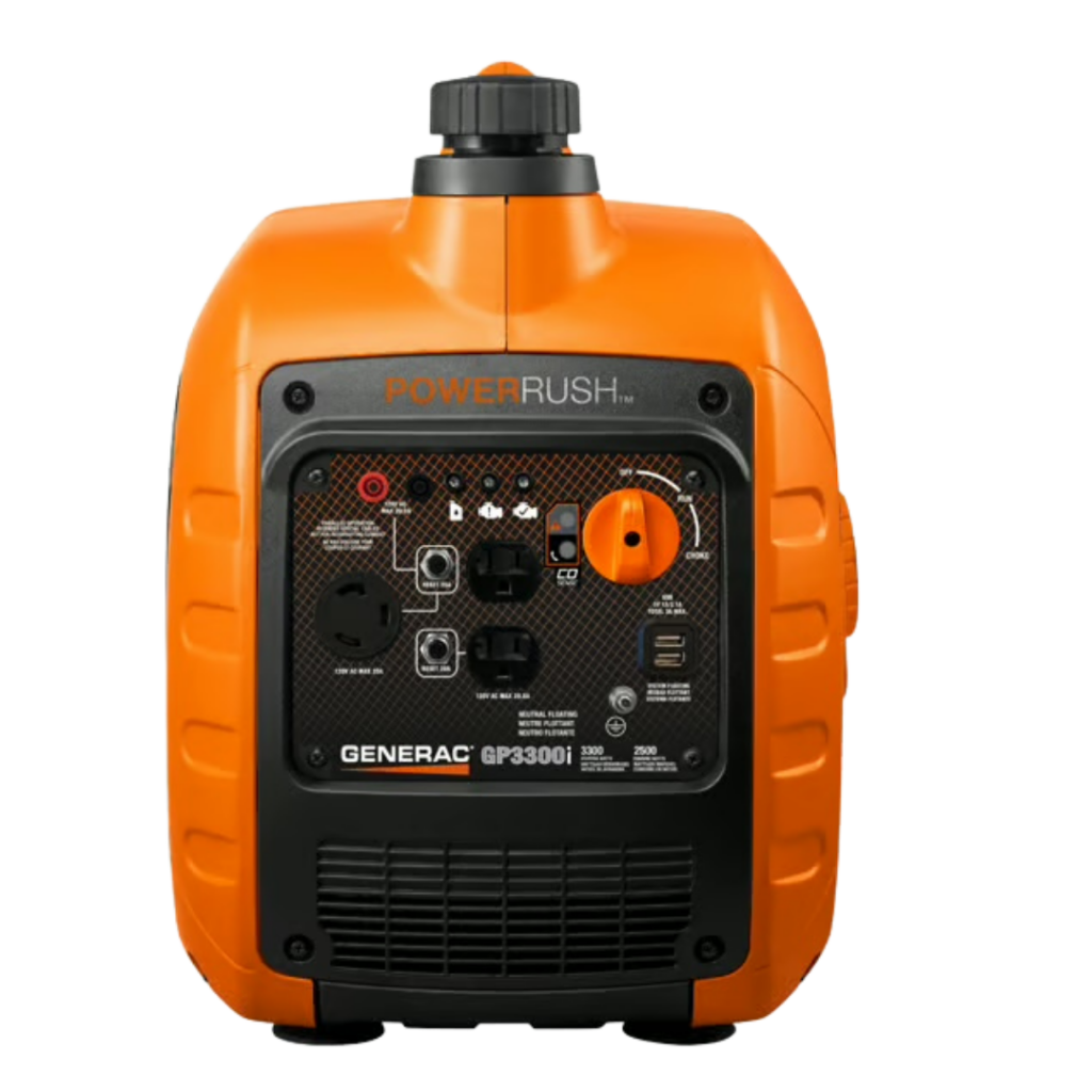 Generac 3,300 Watt Gas Powered Portable Inverter Generator, USB Charging | 2,500 Running Watts